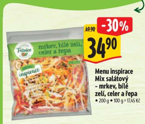 Menu inspirace Mix salátový - mrkev, bílé zelí, celer a řepa