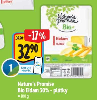 Nature's Promise Bio Eidam 30 % plátky