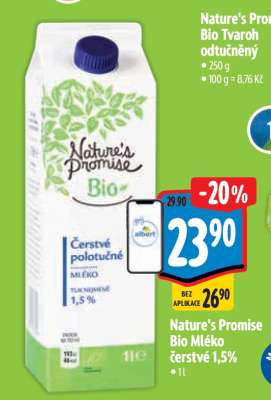 Nature's Promise Bio Mléko čerstvé 1,5