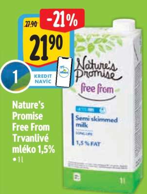 Nature's Promise Free From Trvanlivé mléko 1,5%