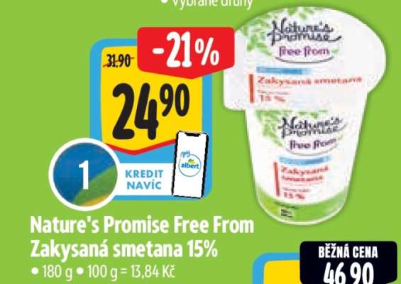 Nature's Promise Free From Zakysaná smetana 15%