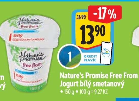 Nature’s Promise Free from Jogurt bílý smetanový