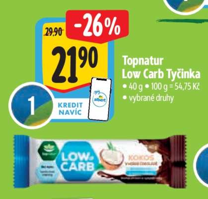 Topnatur Low Carb Tyčinka