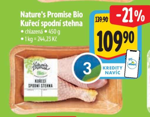 Nature’s Promise Bio Kuřecí spodní stehna