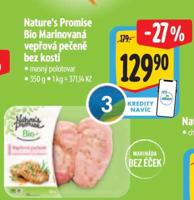 Nature's Promise Bio Marinovaná vepřová pečeně bez kosti