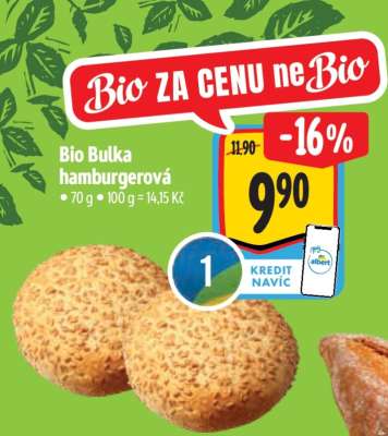 Bio Bulka hamburgerová