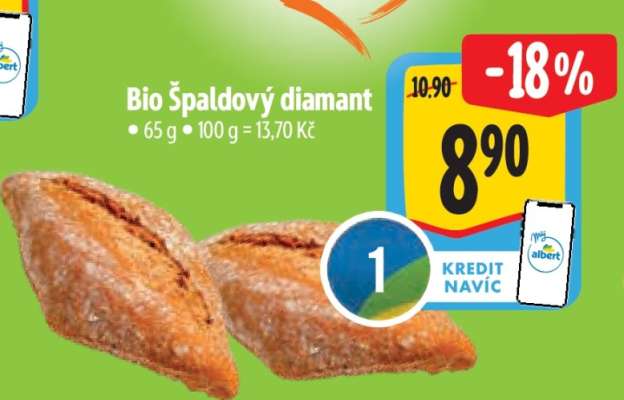 BIO špaldový diamant