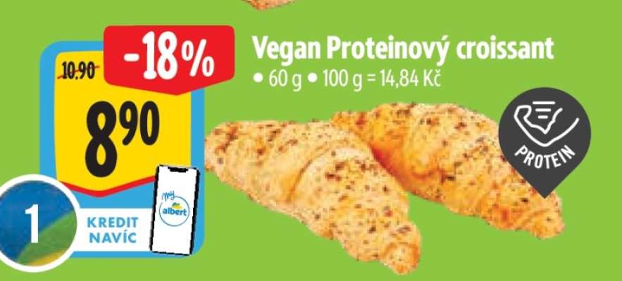 Vegan proteinový croissant