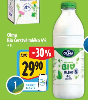Olma Bio Čerstvé mléko 4%
