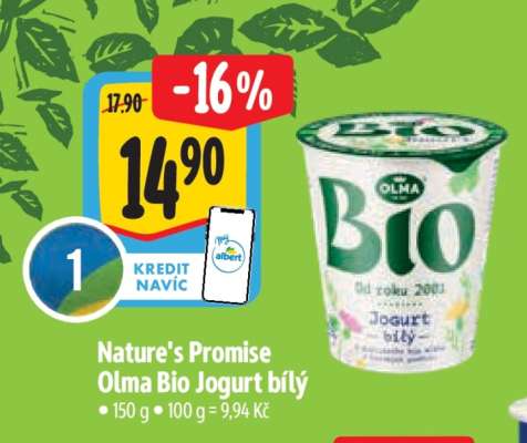 Nature's Promise Olma Bio Jogurt bílý