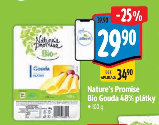 Nature's Promise Bio Gouda 48% plátky