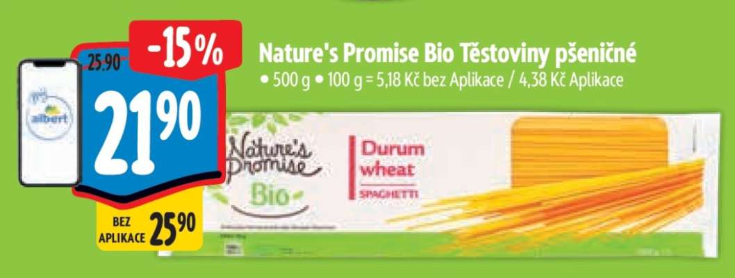 Nature's Promise Bio Těstoviny pšeničné