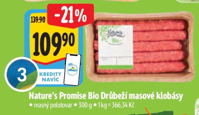 Nature's Promise Bio Drůbeží masové klobásy