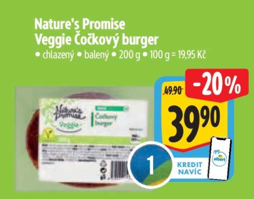 Nature's Promise Veggie Čočkový burger