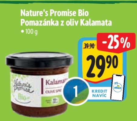 Nature’s Promise Bio Pomazánka z oliv Kalamata