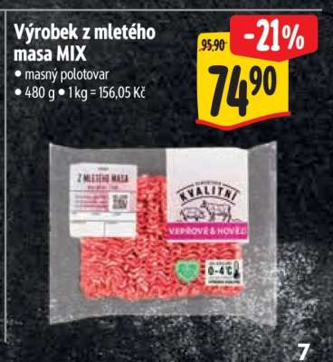 Výrobek z mletého masa – mix