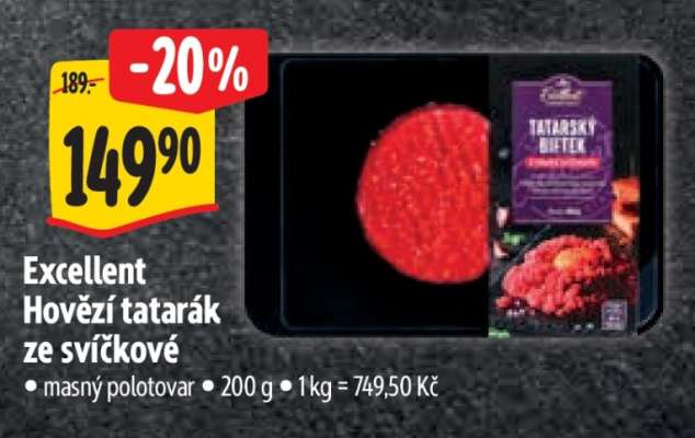 Excellent Hovězí tatarák ze svíčkové