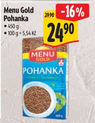 Menu Gold pohanka