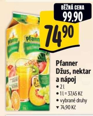 Pfanner džus, nektar a nápoj