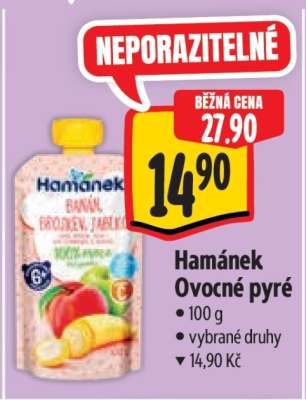 Hamánek ovocné pyré