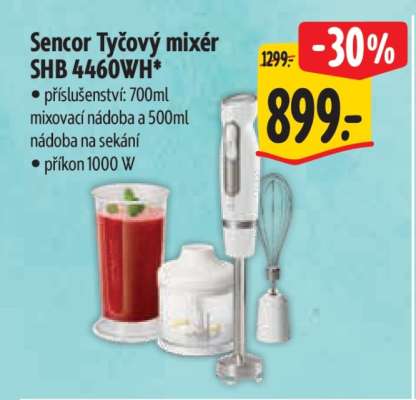 Sencor Tyčový mixér SHB 4460WH
