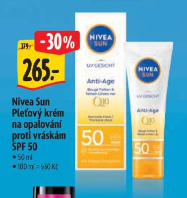 Nivea Sun Pleťový krém na opalování proti vráskám SPF 50