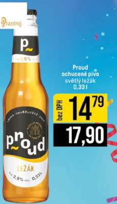 Proud ochucené pivo světlý ležák