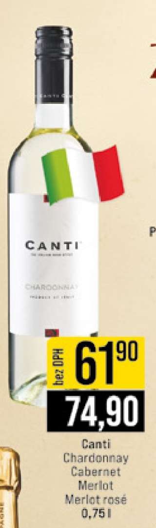 Canti Chardonnay Cabernet Merlot Merlot rosé