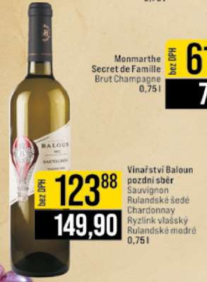 Vinařství Baloun pozdní sběr