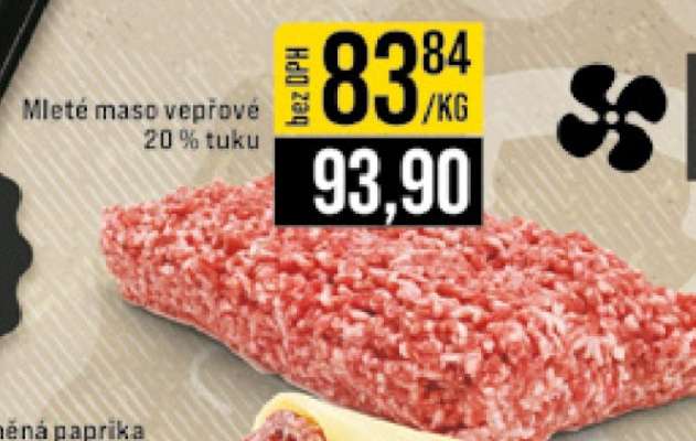 Mleté maso vepřové 20 % tuku