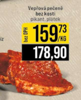 Vepřová pečeně bez kosti pikant, plátek
