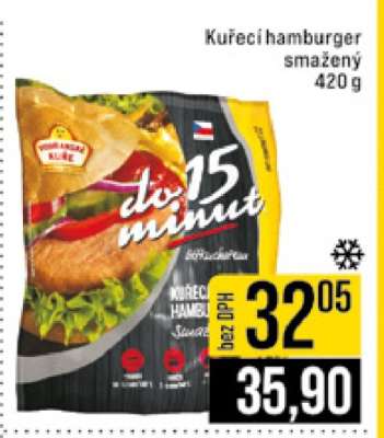Kuřecí hamburger smažený