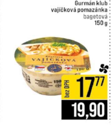Gurmán klub vajičková pomazánka