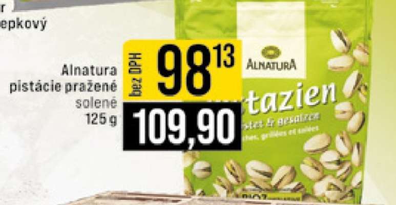 Alnatura pistácie pražené solené