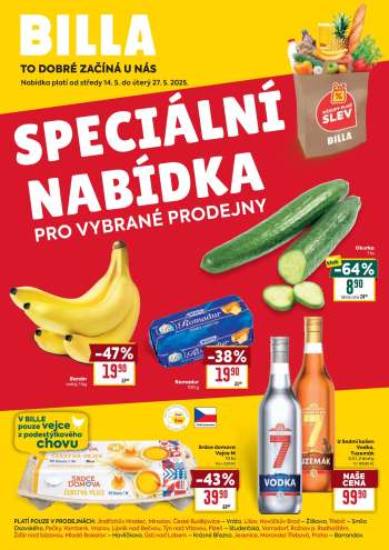 Leták BILLA - 14.5.2025 - 27.5.2025.