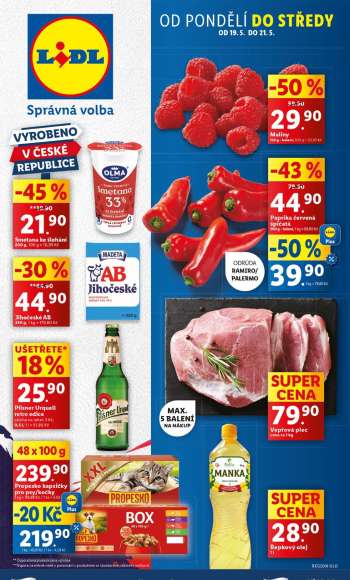 Leták Lidl - 19.5.2025 - 25.5.2025.