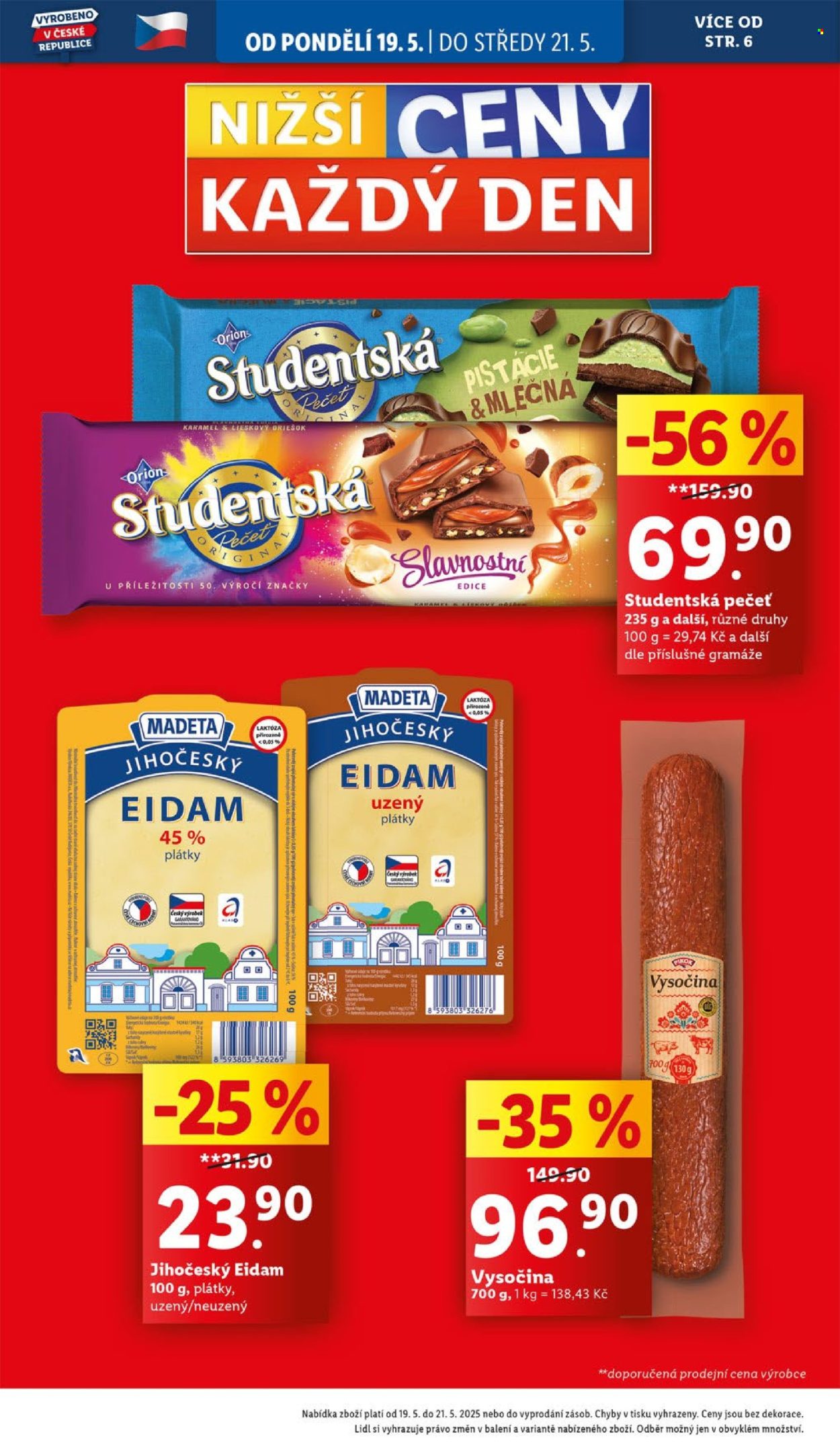 Leták Lidl - 19.5.2025 - 25.5.2025. Strana 1