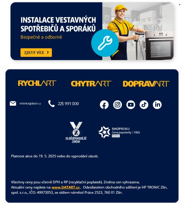 Leták DATART - 15.5.2025 - 19.5.2025. Strana 1
