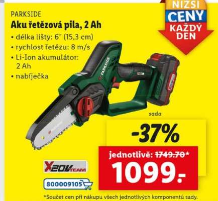 PARKSIDE Aku řetězová pila, 2 Ah