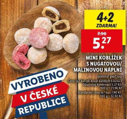 MINI KOBLÍŽEK S NUGÁTOVOU/MALINOVOU NÁPLNÍ