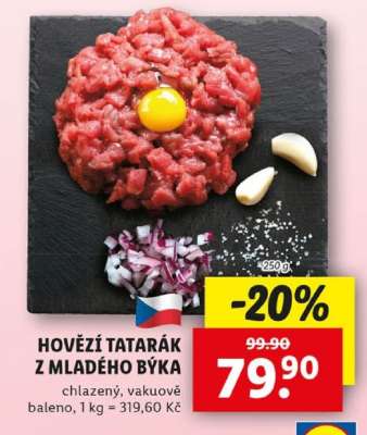 HOVĚZÍ TATARÁK Z MLADÉHO BÝKA