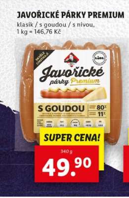 Javořické párky Premium