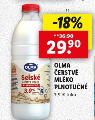 OLMA Čerstvé Mléko Plnotučné