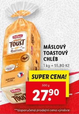 Penam MÁSLOVÝ TOASTOVÝ CHLÉB