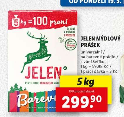 Jelen mýdlový prášek