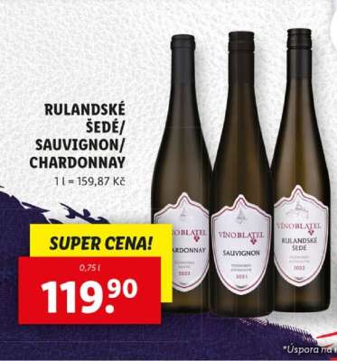 RULANDSKÉ ŠEDÉ/SAUVIGNON/CHARDONNAY