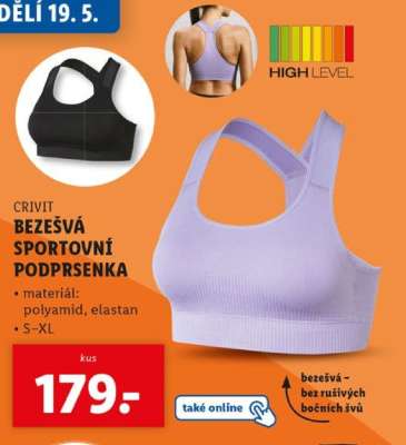 CRIVIT Bezešvá sportovní podprsenka