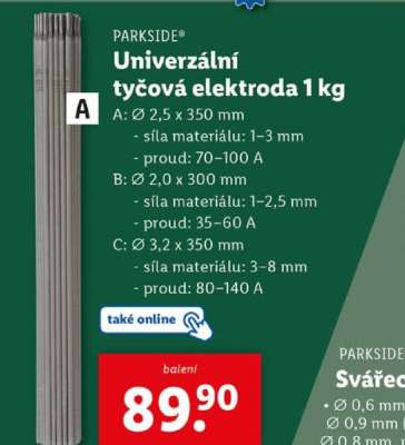 PARKSIDE Univerzální tyčová elektroda 1 kg