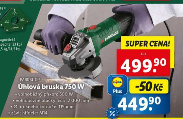 PARKSIDE Úhlová bruska 750 W