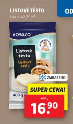NOWACO LISTOVÉ TĚSTO